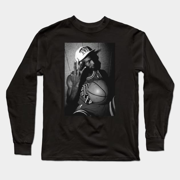 BASKETBALLART -JORDAN BLACK WHITE 11 Long Sleeve T-Shirt by JORDAN-ART23